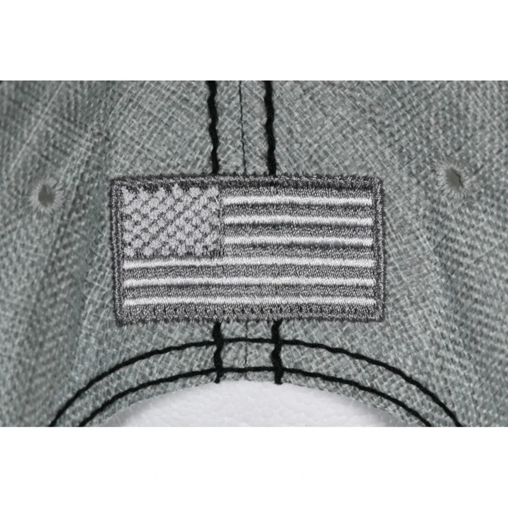 Light Gray American Flag Snapback Hat Adjustable Cap Patriotic